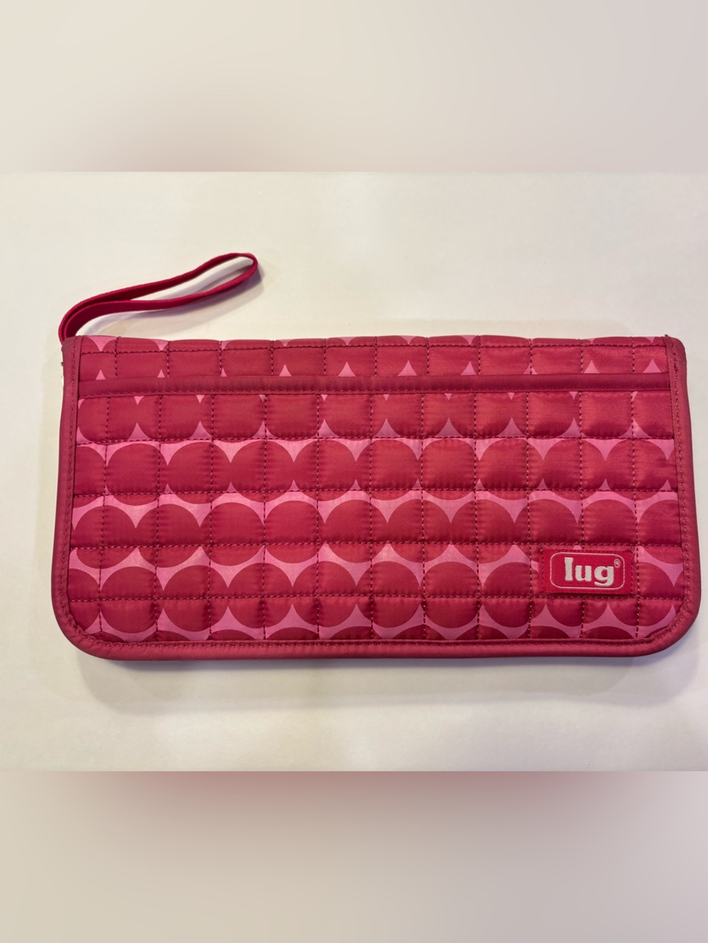 Lug Pink Quilted Zip-Around Wallet Travel Organizer